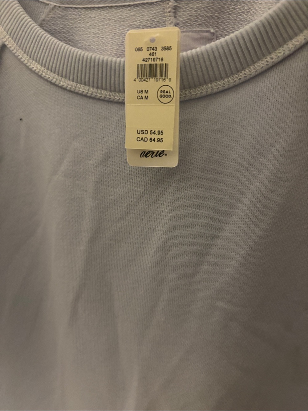 aerie Light Blue Crewneck Sweatshirt - Picture 2 of 2